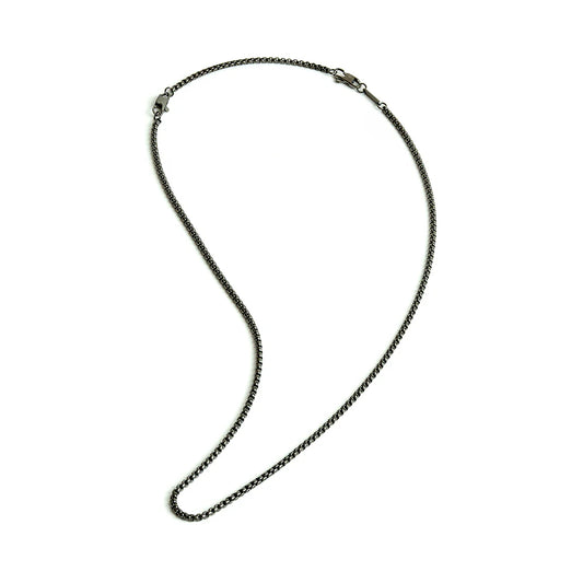 GEMENI VITO BOXEL KETTING 3MM MET ZWARTEN AFWERKING
