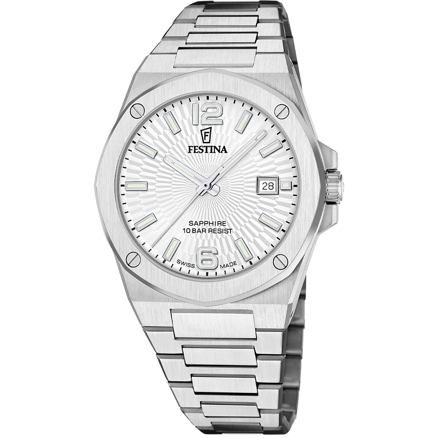 FESTINA HEREN HORLOGE SWISS MADE GRIJS ZILVER VALEE F22000/1