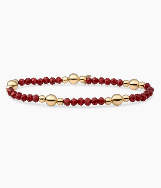 SPARKLING BOLD MIX ARMBAND RUBY QUARTZ