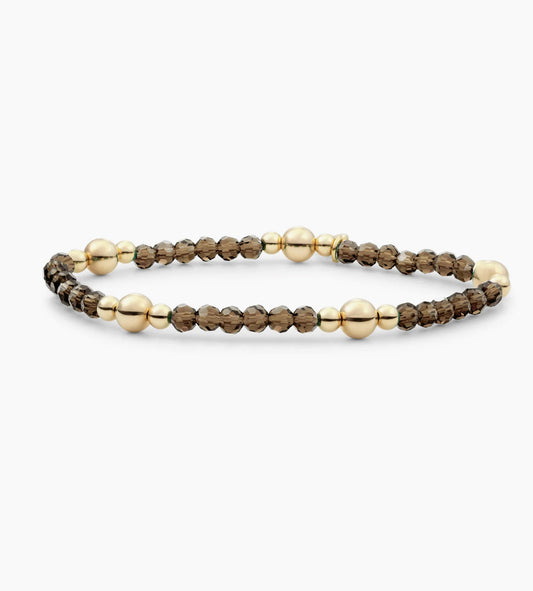 SPARKLING BOLD MIX ARMBAND SMOKY QUARTZ
