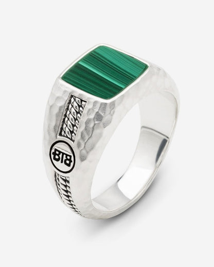 BUDDHA TO BUDDHA TANGGUH SMALL RING MALACHITE ZILVER