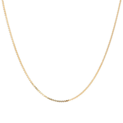 SPARKLING Necklace Serpentine Chain Gold Plated Silver 45CM