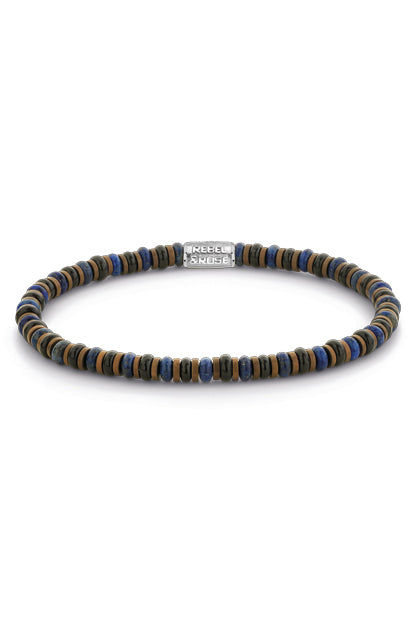 Rebel & Rose Armband Slices Mixed Blue 4mm