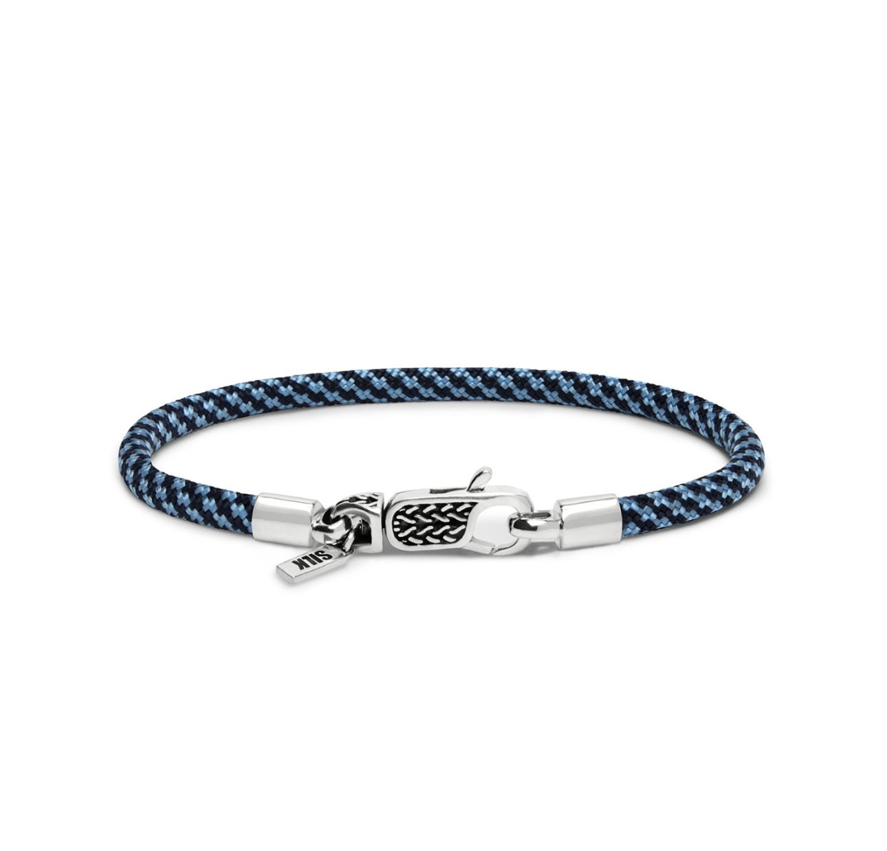 SILK 782AZ3 ARMBAND ZILVER & PARACORD