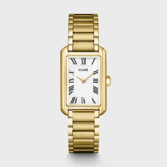 Cluse Belisenna Watch Steel, White, Gold Colour