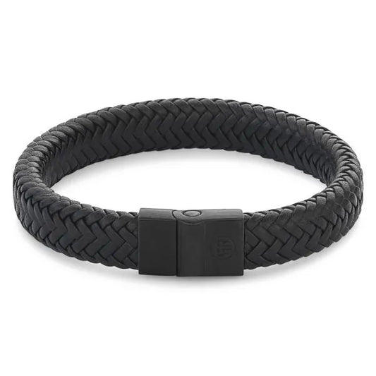 Rebel & Rose armband Full Metal Herringbone Black Black