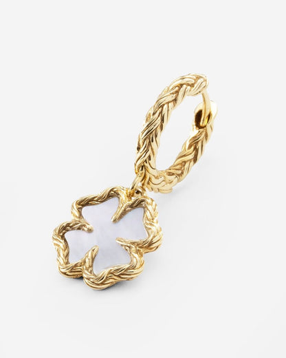 BUDDHA TO BUDDHA OORBELLEN KATJA KLAVER PARELMOER SET ZILVER VERGULD
