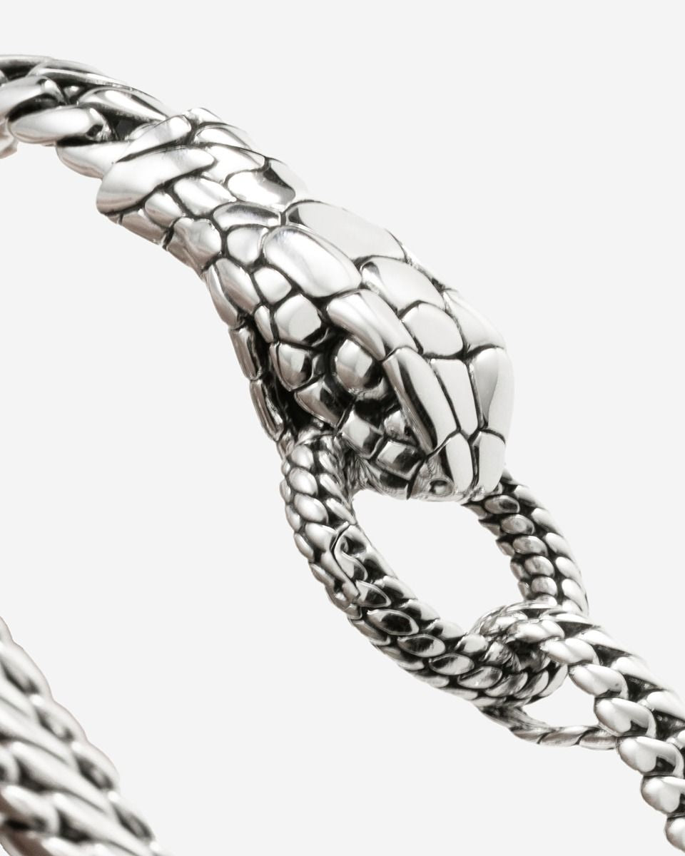 BUDDHA TO BUDDHA ARMBAND BEN XS SLANG ZILVER