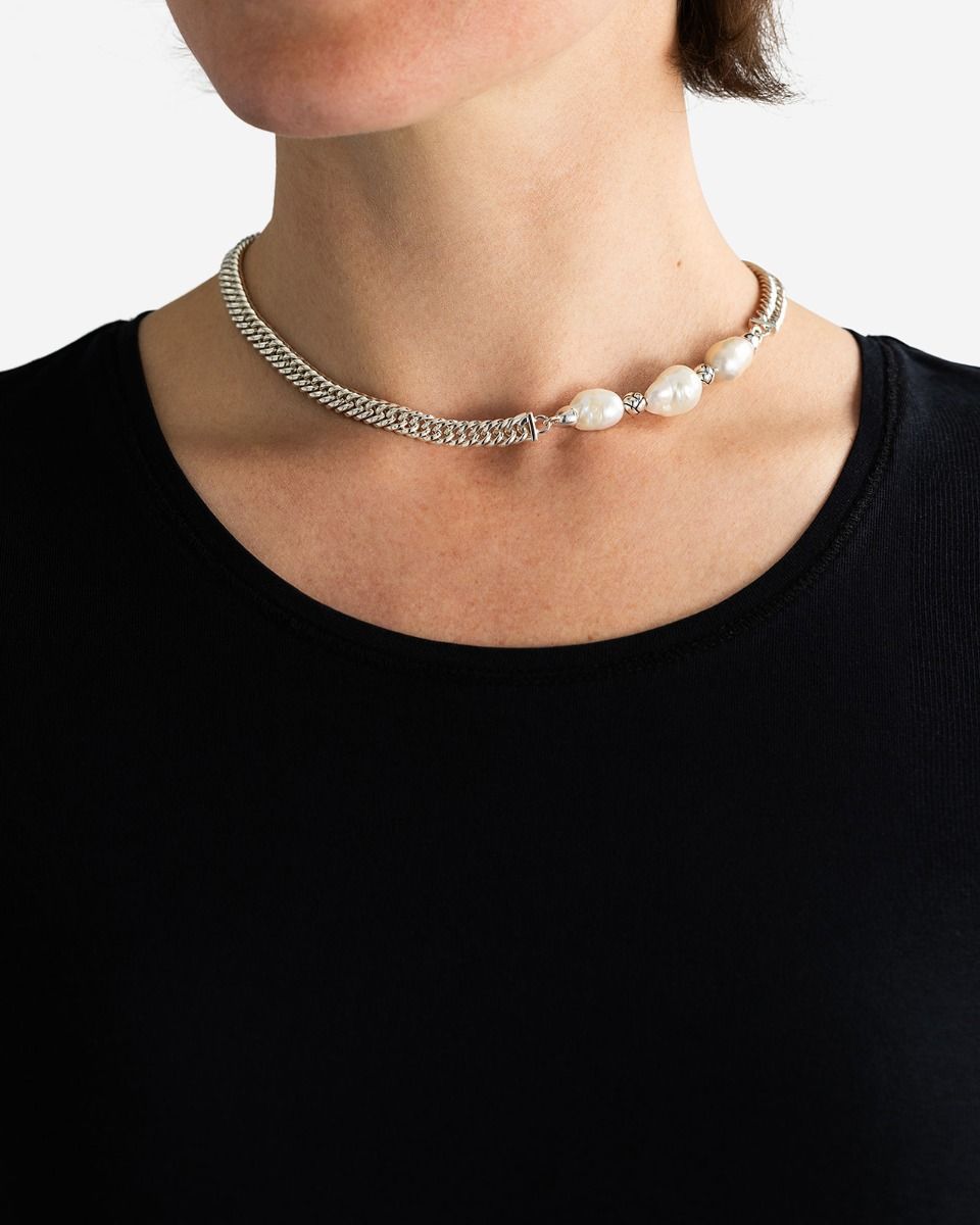 BUDDHA TO BUDDHA KETTING BAROK PAREL CHAIN ZILVER
