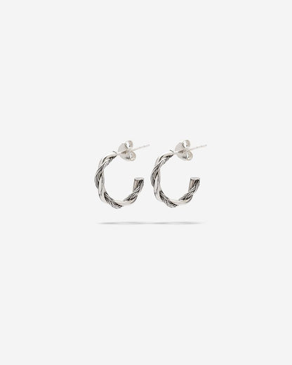 BUDDHA TO BUDDHA HOOP SET KATJA TWIST ZILVER SET