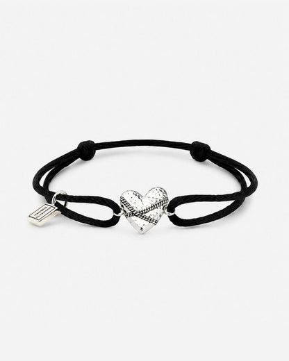 BUDDHA TO BUDDHA KOORD ARMBAND HART ZILVER ZWART