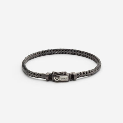 BUDDHA TO BUDDHA BEN MINI BLACK RHODIUM ZILVER ARMBAND