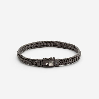 BUDDHA TO BUDDHA EDWIN MINI BLACK RUTHENIUM ZILVER ARMBAND