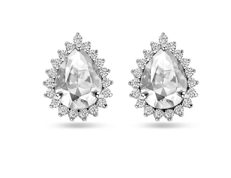 L-KASIUS oorknoppen zirkonia halo 11,5 mm