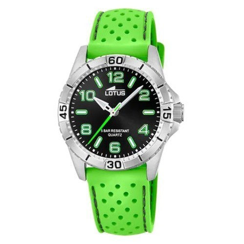 LOTUS GROEN JUNIOR COLLECTION RUBBER HORLOGE ARMBAND 18663/4