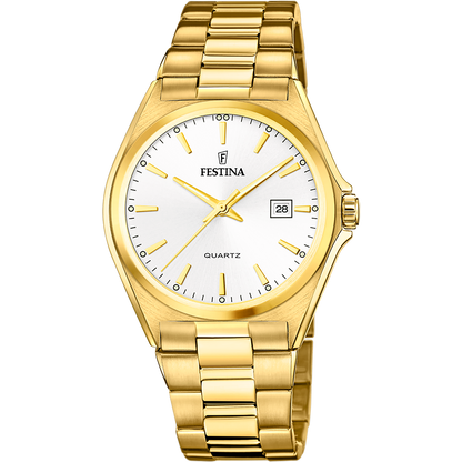 FESTINA KLASSIEK HEREN HORLOGE GOUDKLEURIG F20555/2