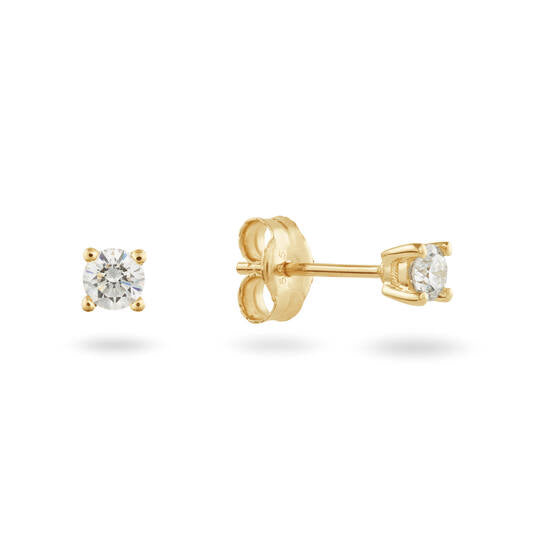 Yara Solitaire Moderne Oorstekers – 9k goud met 0.20 ct lab-grown diamant