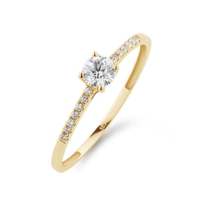 Yara Ring Solitaire Chic – 9k goud met 0.37 ct lab-grown diamant