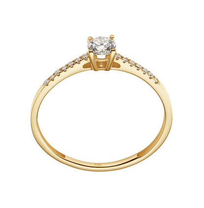 Yara Ring Solitaire Chic – 9k goud met 0.37 ct lab-grown diamant