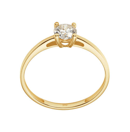 Yara Ring Solitaire Moderne – 9k goud met 0.50 ct lab-grown diamant