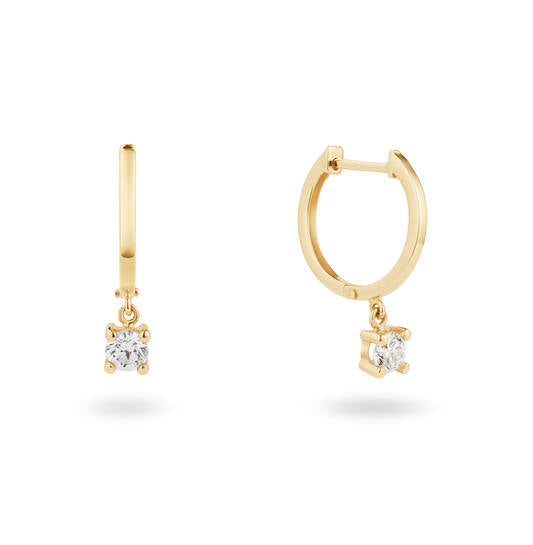 Yara Solitaire Moderne Oorringen – 9k goud met 0.30 ct lab-grown diamant