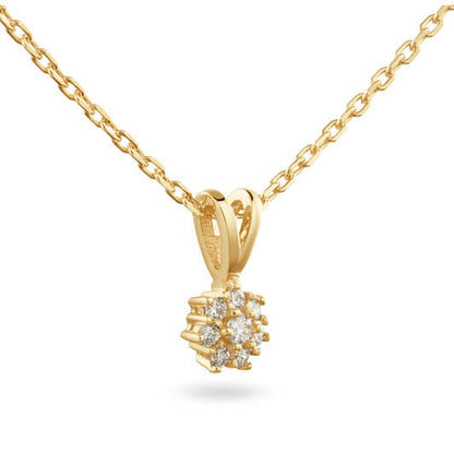 Yara Rosette Collier – 9k goud met 0.13 ct lab-grown diamant