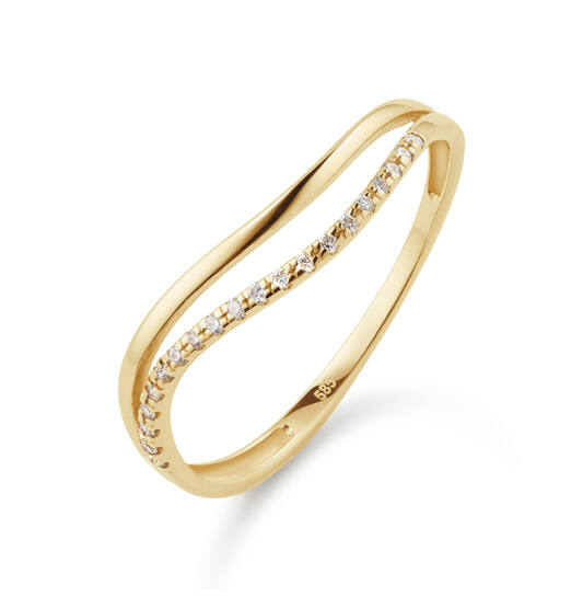 Yara Infini Ring – 9k goud met 0.08 ct lab-grown diamant