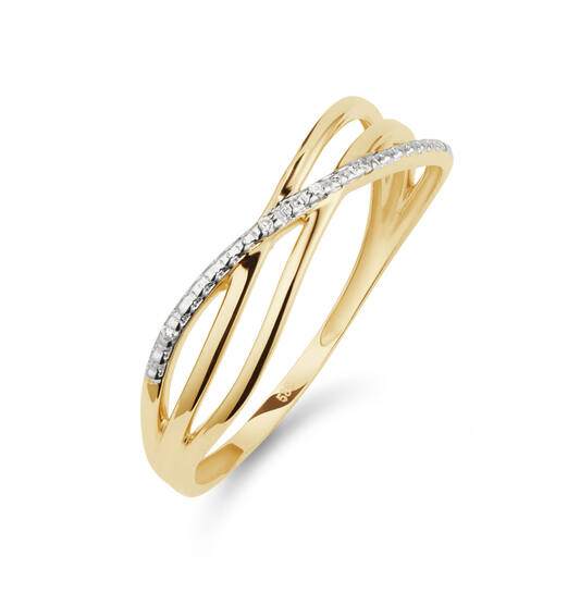 Yara Infini Ring – 9k goud met 0.08 ct lab-grown diamant