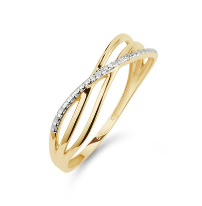 Yara Infini Ring – 9k goud met 0.08 ct lab-grown diamant