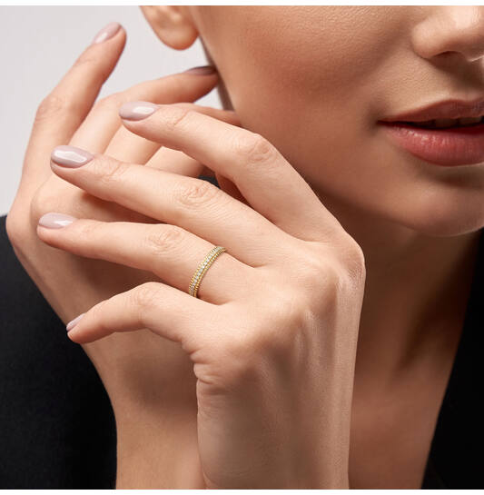 Yara Infini Ring – 9k bicolor goud met 0.35 ct lab-grown diamant