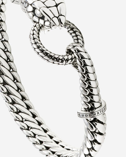 BUDDHA TO BUDDHA ARMBAND BEN XS SLANG ZILVER