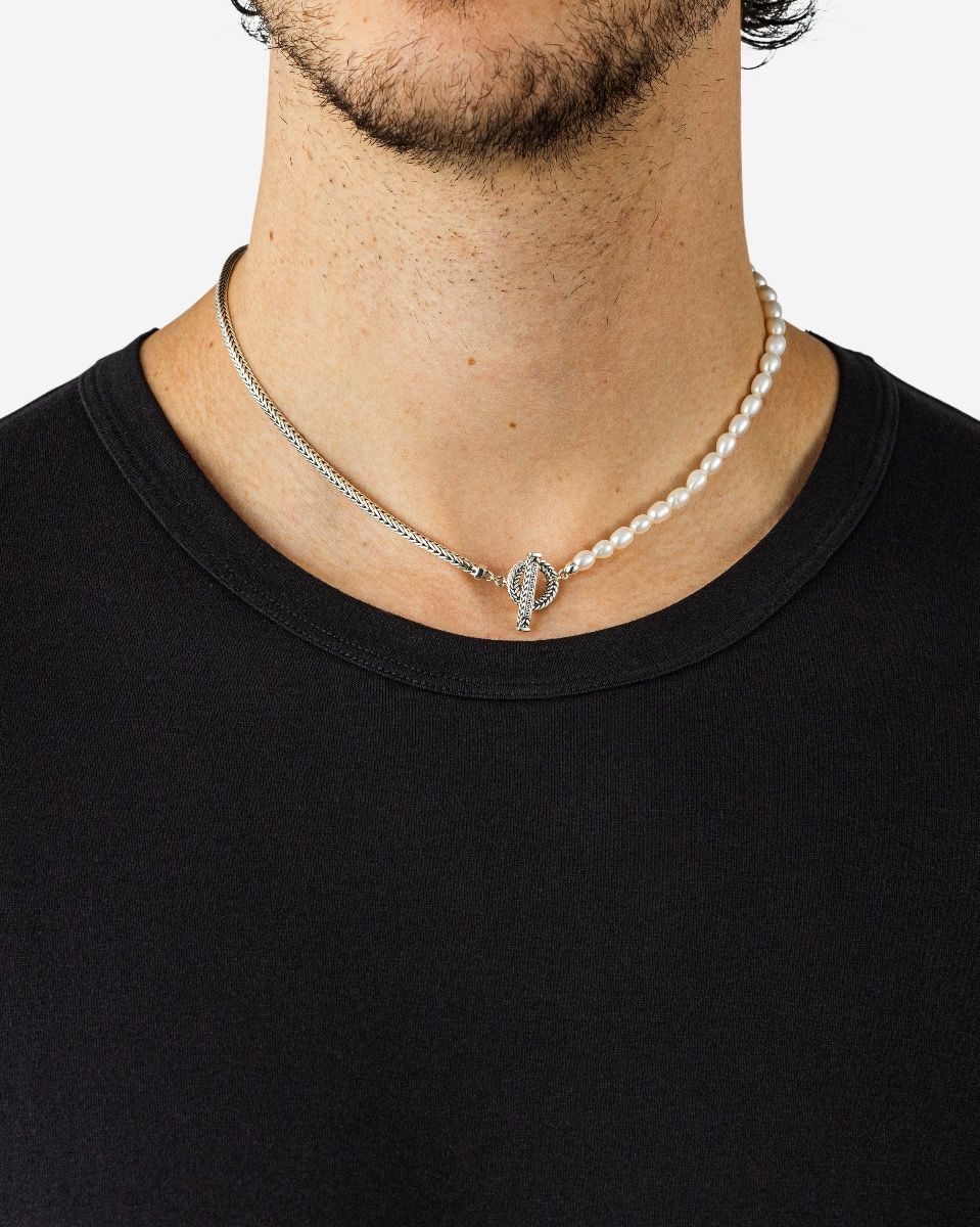 BUDDHA TO BUDDHA BARBARA MINI PAREL KETTING ZILVER 60 CM