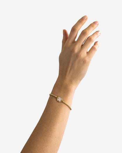 BUDDHA TO BUDDHA ARMBAND KATJA KLAVER PARELMOER ZILVER VERGULD