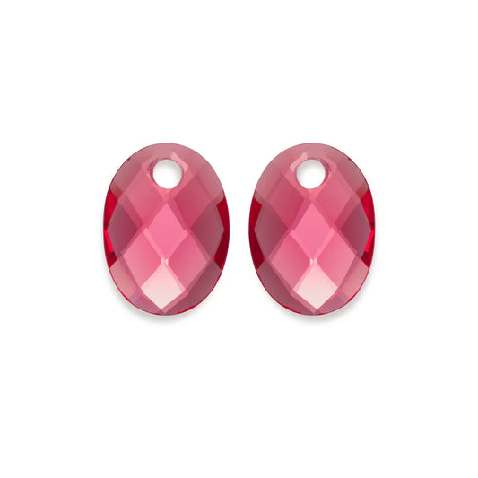 SPARKLING Earstones Emerald Cut Fuchsia Quartz