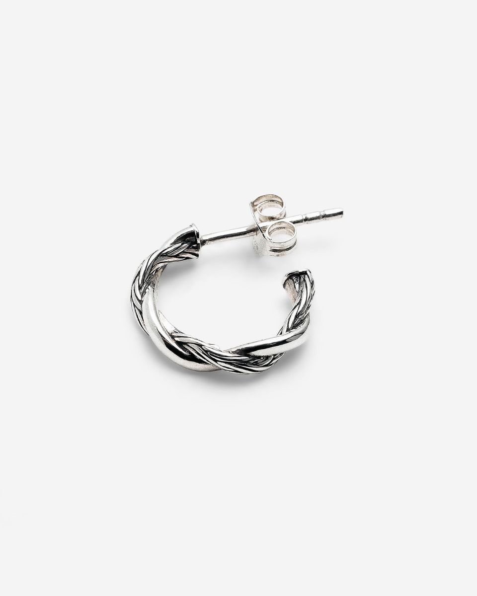 BUDDHA TO BUDDHA HOOP SET KATJA TWIST ZILVER SET
