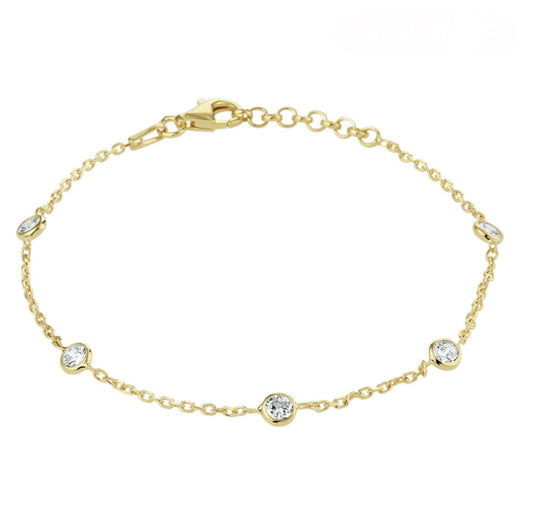 L-Kasius armband zirkonia 17 + 2 cm 3 micron