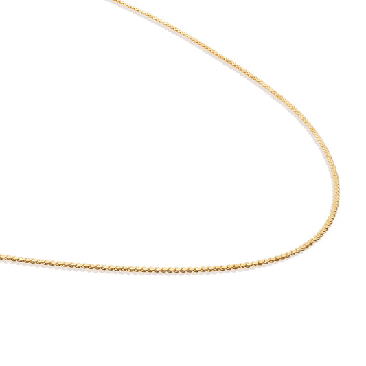 SPARKLING Necklace Serpentine Chain Gold Plated Silver 42CM