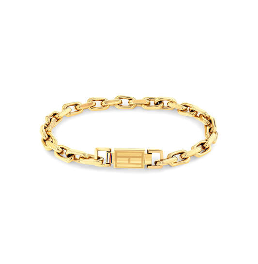 Tommy Hilfiger Roestvrijstalen vergulden schakel armband 19 cm