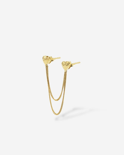 BUDDHA TO BUDDHA DUBBEL HART CHAIN VERGULD SINGLE PIECE