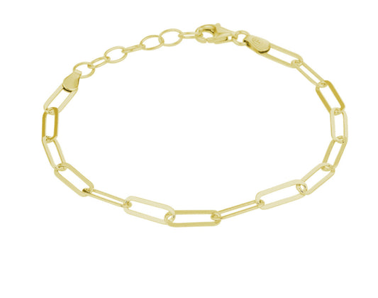 L-Kasius armband paperclip 3,8 mm 16 + 3 cm 3 micron