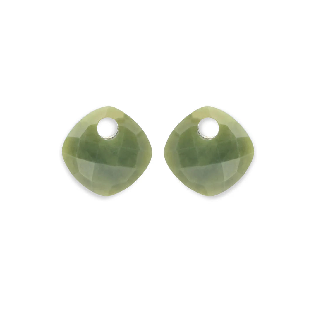 SPARKLING Earstones Cushion Cut Southern Jade