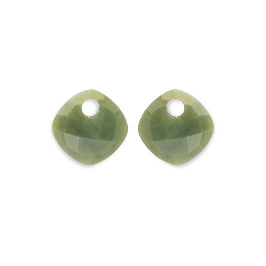 SPARKLING Earstones Cushion Cut Southern Jade