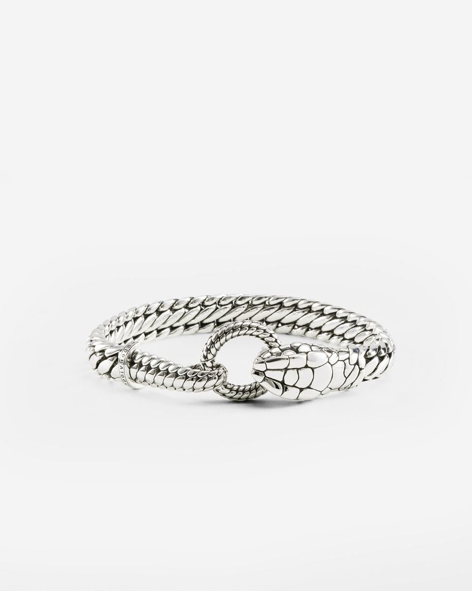 BUDDHA TO BUDDHA ARMBAND BEN XS SLANG ZILVER