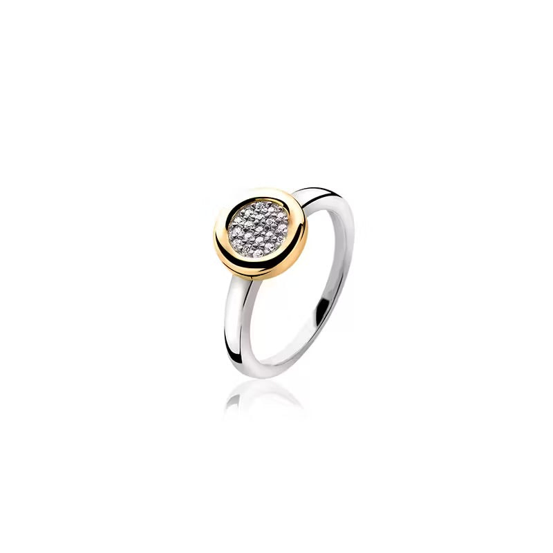 ZINZI ring bicolor zirkonia