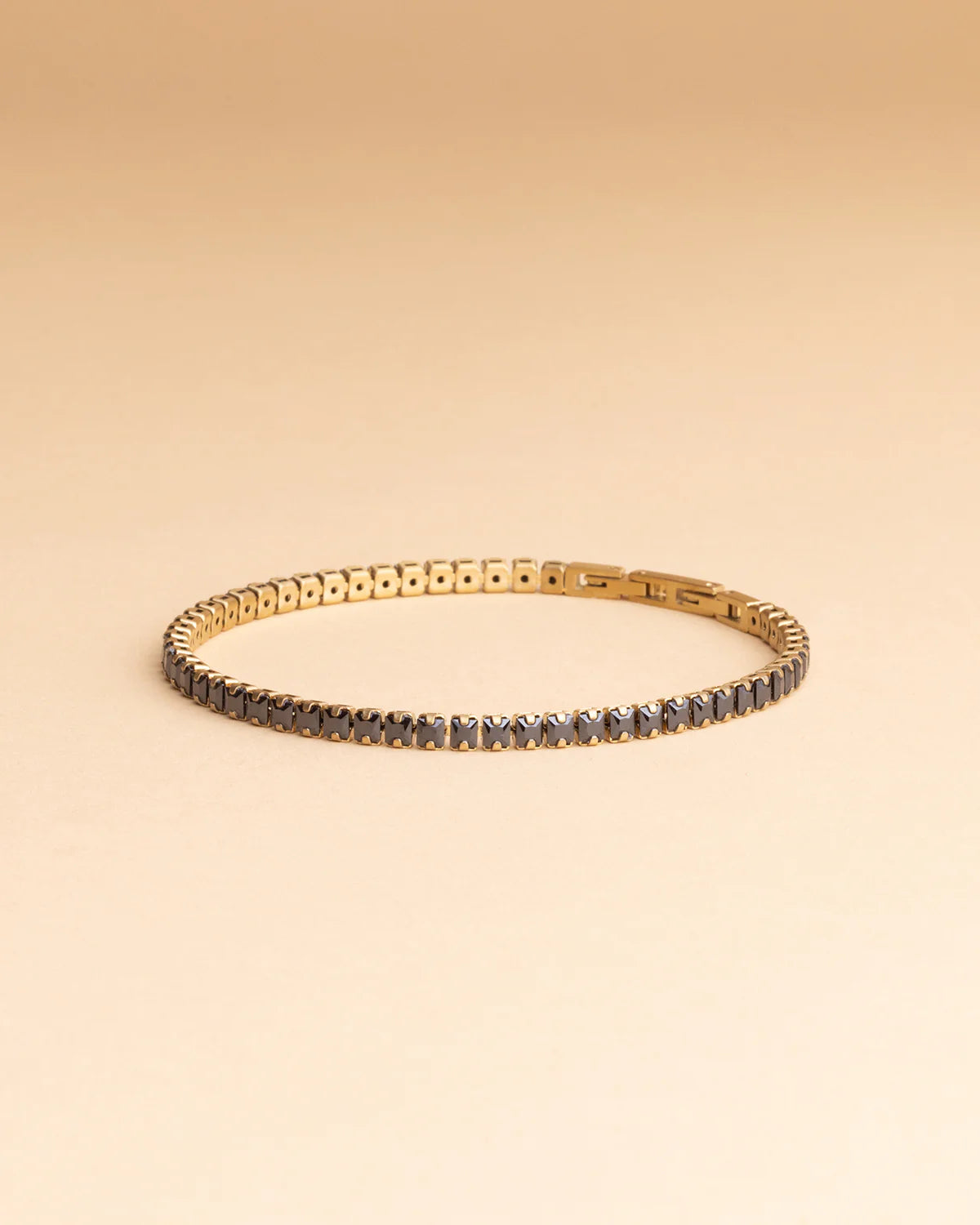 GEMINI Luxus 3mm Goud-Zwart tennisarmband