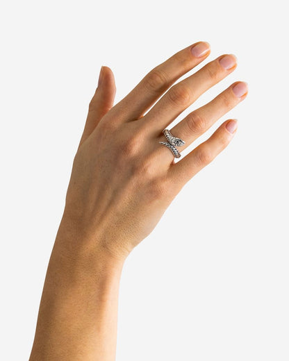 BUDDHA TO BUDDHA RING BEN XS SLANG ZILVER