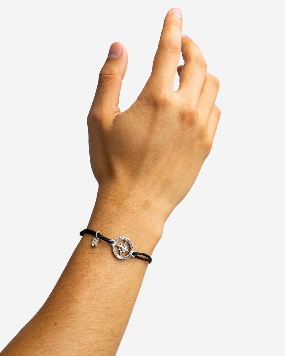 BUDDHA TO BUDDHA BARBARA MINI KOMPAS KOORD ARMBAND ZILVER