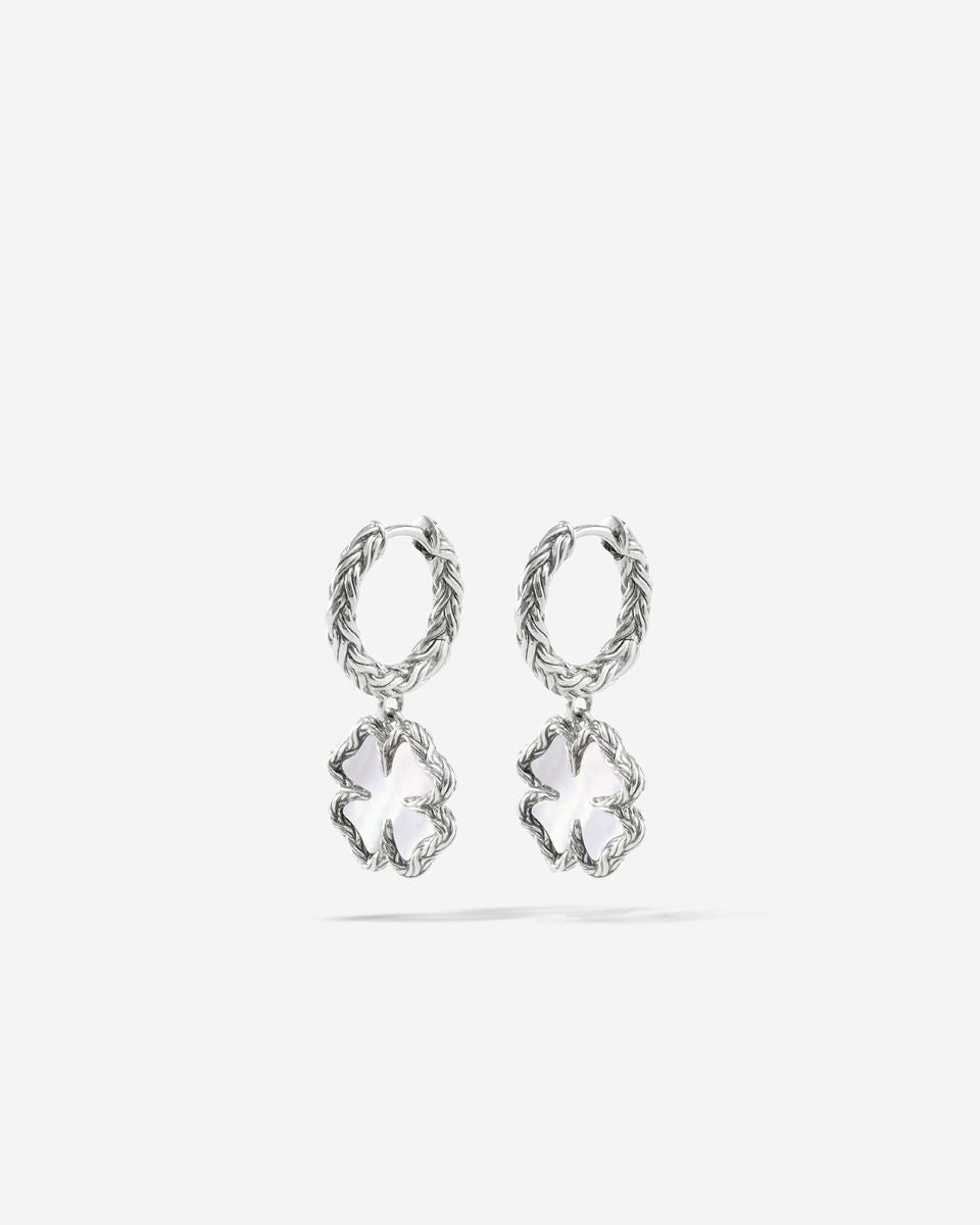 BUDDHA TO BUDDHA OORBELLEN KATJA KLAVER PARELMOER SET ZILVER