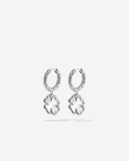 BUDDHA TO BUDDHA OORBELLEN KATJA KLAVER PARELMOER SET ZILVER