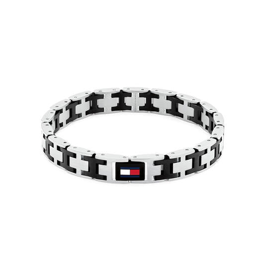 Tommy Hilfiger Roestvrijstalen bi-colour armband heren H-Link 19cm